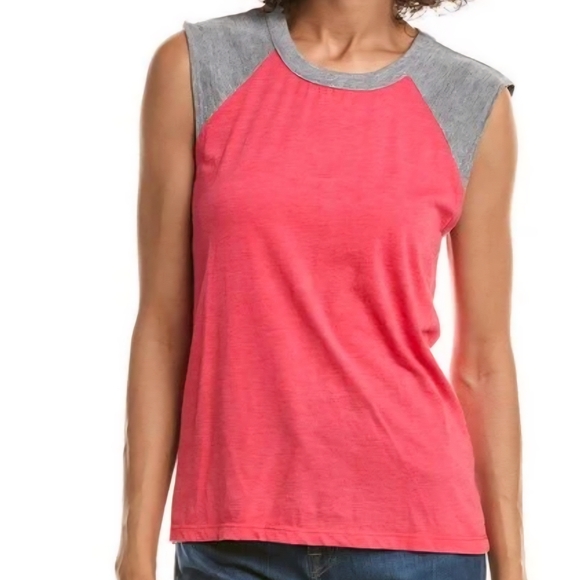 Chaser Tops - Chaser Pink and Gray Muscle Tee